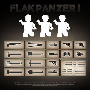 675 pièces - Kit de modèle de char Flakpazner I de la Seconde Guerre mondiale - Jouet de char anti-aéronautique avec mini-soldats - Blocs de construction - Product Image 6