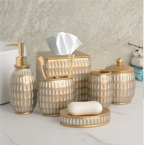 Juego de tocador de baño de metal Marrón mate moderno Accesorios de chapa a precios al por mayor - Product Image 6