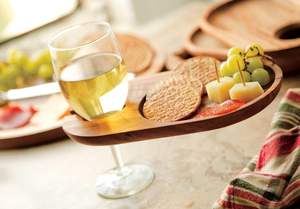 Assiettes à cocktail en bois d'acacia écologiques Petaluma, faciles à nettoyer, articles de cuisine de luxe, vente en gros - Product Image 3