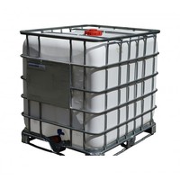 Réservoir IBC blanc de 1000 litres, fût carré en plastique pour le stockage d'eau ou d'essence, avec options noir et bleu