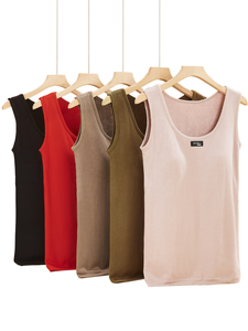 <b>Women's</b> <b>Black</b> Sleeveless Crew Neck <b>Tank</b> <b>Top</b> Solid Color Athletic Muscle Tee - Product Image 2