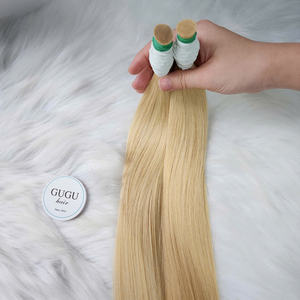 Venta al por mayor sin procesar cutícula alineada a granel hueso recto doble dibujado paquetes de cabello humano crudo vietnamita cabello con estilo Yaki - Product Image 4