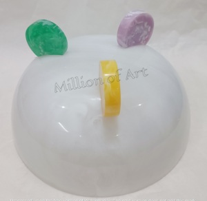 Tazón de Resina de Lujo para Servir Alimentos, Hecho a Mano, Diseño Redondo con Color Personalizable - Product Image 5