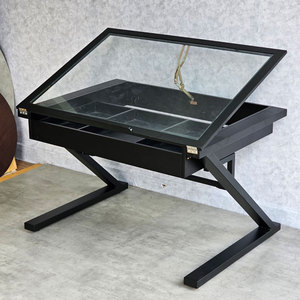 DraftingDesk DD68007 Contemporary Architectural <b>Drawing</b> Desk with Metal Stand and Glass Top for <b>Office</b> Study or Bedroom Use - Product Image 2