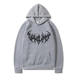 Sudaderas con capucha de algodón 100% de colores oscuros personalizadas para hombre con logotipo personalizado Jersey transpirable de gran tamaño unisex - Product Image 3