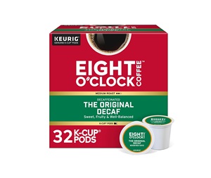 Café Eight O'Clock The Original Décaféiné, dosettes individuelles Keurig K-Cup, café torréfié moyen, 1 unité (lot de 32) - Product Image 1