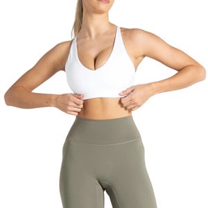 Soutien-gorge de yoga pour femmes grande taille, décolleté plongeant en V, haute élasticité, nylon et élasthanne, haut de sport pour la course à pied, push-up, bretelles ajustables à l'avant - Product Image 2