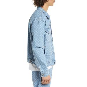 Wholesale Unisex Blank <b>Quilted</b> Denim Jacket High Street Eco-Friendly Winter Heated Plain Washed Vintage Black Custom Stand - Product Image 3