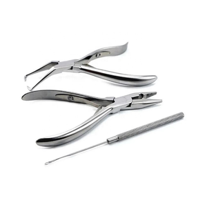 Handtied <b>Hair</b> Extension Tool Kit Skin &White Beads Pulling Loop Hook Tools Weft Extension Pliers Multi-Purpose <b>Hair</b> <b>Care</b> Styling - Product Image 5