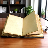 Grimoire fait à la main sort livre Design ombres arbre vie lune licorne-Journal en cuir véritable classique cahier cadeau pour lui/elle