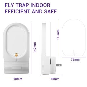 เครื่องดักแมลงไฟฟ้าอัจฉริยะ ปี 2025 พร้อมหลอดไฟสำหรับดักจับแมลงวัน/แมลงหวี่/แมลงผีเสื้อ ดักจับแมลงบิน กำจัดแมลงด้วยกับดักเหนียว - Product Image 4