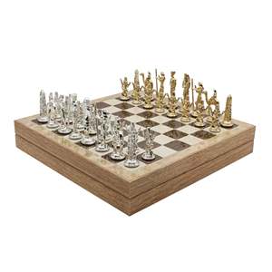 Jeu d'échecs en laiton de grande hauteur avec plateau et boîte à échecs complets, fait à la main, durable, écologique, cadeau de luxe pour la vente en gros - Product Image 4