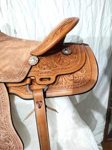 Silla de Montar Occidental de Cuero Marrón de Primera Calidad, Hecha a Mano, para Equitación y Carreras de Caballos, a un Precio Accesible - Product Image 5