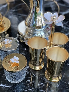 Cubiertos de oro y plata con mango floral hecho a mano de la mejor calidad, utensilios de cocina, cuchara, reposapiés y pinzas para ollas hechas de Metal - Product Image 4