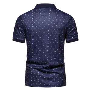 Camisas de golf de manga corta con estampado por sublimación personalizado al por mayor para Polo de LICRA poliéster ajustado para hombre - Product Image 2