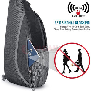 Sling Bag Crossbody Sling Mochila Pequeña Pecho Hombro Mochila Hombres Mujeres Senderismo Al Aire Libre Nylon Crossbody Mochila - Product Image 6