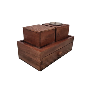 Regalo Árabe de Ramadán, Mubkhar de Madera, Quemador de Incienso, Juego de Cajas con Cajón, Aroma a Rosa, Incensario de Medio Oriente, Artesanía de Calidad - Product Image 3
