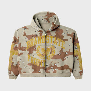 Chándal de hombre de lana tecnológica con logotipo personalizado Original de alta calidad, estilo de cremallera frontal, 2 piezas, chándal para correr para hombre, chándales de gimnasio - Product Image 2