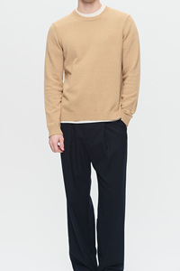 Pull en maille moderne à col rond et poignets élastiques classiques élégants pour homme, indispensable, doux, chaud et respirant - Product Image 2