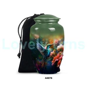 Meilleures ventes Urne de crémation pour adultes en aluminium noir pour cendres humaines Grande urne décorative avec sac en velours gratuit - Product Image 5