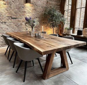 Table à manger carrée moderne en bois massif fabriquée à la main personnalisée mobilier de maison cuisine bar à domicile bureau à domicile assemblé - Product Image 3