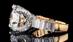 Anillo de compromiso de diamante cultivado en laboratorio Baguette redondo de Plata de Ley 925, anillo de diamante de boda con puntas incrustadas, anillo personalizado - Product Image 4