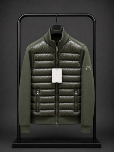 Blouson matelassé hybride de luxe pour homme – Manteau bomber d'hiver thermique premium à col montant, fermeture éclair intégrale, décontracté, coupe-vent et chaud pour l'extérieur - Product Image 4