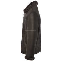 Shearling blouson aviateur en cuir homme 100% laine d'agneau hiver automne vie quotidienne vêtements quotidiens