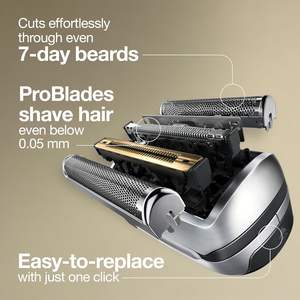 Cabezal de Repuesto para Afeitadora Braun 94M Plateado, Compatible con las Series 9 Pro y Series 9, Afeitadoras Eléctricas para Hombre - Product Image 3