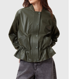 แจ็กเก็ตหนังแฟชั่นลำลองสำหรับผู้หญิงแจ็กเก็ตหนังดีไซน์ใหม่สำหรับผู้หญิง - Product Image 1