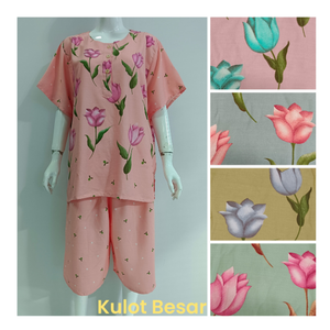 Conjunto de Weat diario con patrón floral con parte superior de longitud corta y pantalones hasta la rodilla para el hogar, temporada de verano, la mejor calidad - Product Image 2