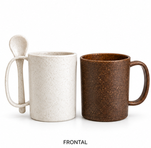 แก้วกาแฟคู่จากแกลบข้าวและใยมะพร้าว - แก้วกาแฟรักษ์โลกนำกลับมาใช้ใหม่ได้ - ผลิตในบราซิล - Product Image 3