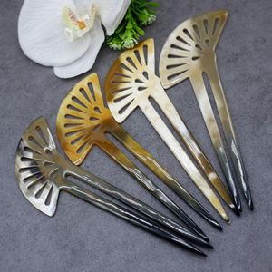Regalo ecológico elegante Vintage cuerno de búfalo pelo horquilla pasadores y Clips cuerno pelo Stick características elegantes - Product Image 4