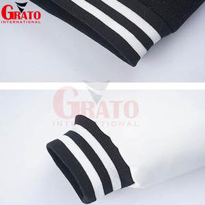 Automne hiver hommes élégant décontracté brodé laine respirant Varsity Bomber veste col montant poches nouveauté - Product Image 6