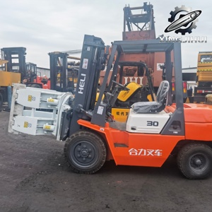 รถยก HELI CPCD30 3 ตัน รถยกมือสองจากญี่ปุ่น เครื่องยนต์ Isuzu C240 รถใช้แล้ว มือสอง น้ำมันเชื้อเพลิง 3000 กก. คลิปหนีบถุงกลม - Product Image 6