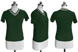 Lo último en Tops de punto de moda de Color verde indio exclusivo de Boutique India Ropa regular cómoda para mujeres Tops cortos - Product Image 5