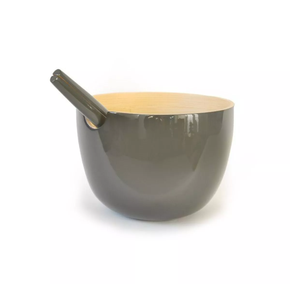 Vente en gros de saladier écologique en bambou filé avec couverts à salade finition extérieure brillante Saladier artisanal vietnamien - Product Image 4