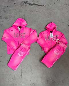 Los mejores fabricantes de ropa de Pakistán, pantalones acampanados personalizados, chándal de jogging de algodón con estampado desteñido al sol lavado con ácido Vintage para hombres - Product Image 1