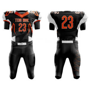 Meilleures ventes d'uniformes de football américain en spandex/polyester, ensembles de maillots de football imprimés avec étiquette de marque personnalisée - Product Image 1
