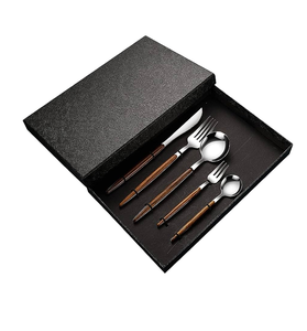 Cuillère fourchette à dessert en bois de la meilleure qualité avec manche en bois pour le dîner et meilleure pièce au design unique et emballage cadeau - Product Image 2