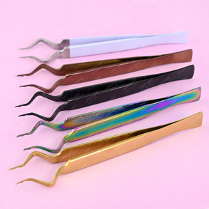 Nouvelle pince à épiler compacte d'isolation de cils pince à épiler d'extension de cils pince à épiler confortable en acier inoxydable pour l'extension de cils - Product Image 3