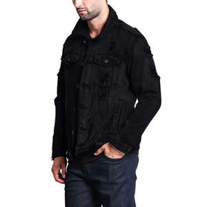Kivotech chaquetas casuales en Nuevo diseño chaqueta cortavientos chaqueta de alta calidad negro sólido al por mayor Jean Denim - Product Image 1