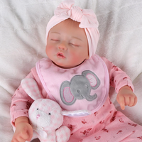 Muñeca Bebé Reborn Realista de 17 Pulgadas, Recién Nacida, de Vinilo, Venta al Por Mayor de Fábrica, MOQ Bajo