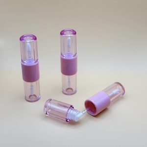 Bán Buôn 2-Trong-1 Lip Gloss Chai Rose Gold <span class=keywords><strong>Cap</strong></span> Rõ Ràng Nhựa Mỹ Phẩm Container Với Dual Bàn Chải Applicator Lipgloss Ống - Product Image 5