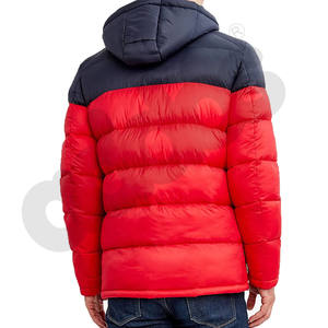 Veste matelassée d'hiver pour homme avec col à capuche et fermeture à glissière Service OEM Veste de rue extérieure pour homme - Product Image 2