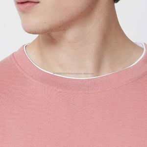 T-shirts formels respirants à manches longues pour hommes de qualité supérieure, coupe classique, uni, polyester/coton, logo personnalisé disponible, tricotés - Product Image 5