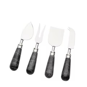 Ensemble de couteaux à fromage en acier inoxydable de qualité supérieure, manches texturés, écologiques, compatibles lave-vaisselle, pour recevoir, durables et élégants - Product Image 3