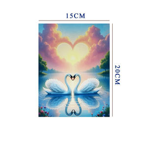 Carte pop-up florale artisanale tendance, design personnalisé, papier artistique, cygne rond, design d'amour, Thanksgiving, impression offset, Viet-craft - Product Image 6