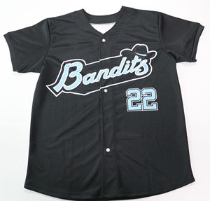 Maillots de baseball bleus à impression personnalisée, uniformes de baseball boutonnés - Product Image 6