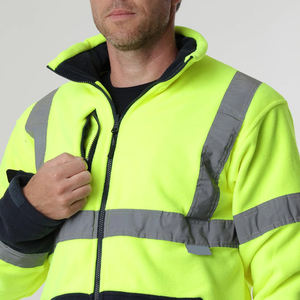 Chaqueta de trabajo de seguridad con estampado de logotipo personalizado 2025 para adultos, mangas completas, cremallera frontal reflectante antiestática a prueba de agua - Product Image 3